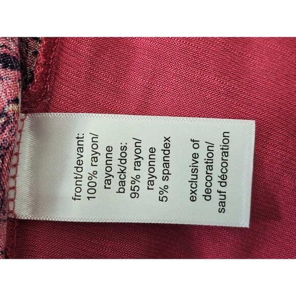 ALK Women's Small Maurices Pink Paisley Surplice Wrap Tank Top Blouse Shirt NEW - Picture 7 of 8